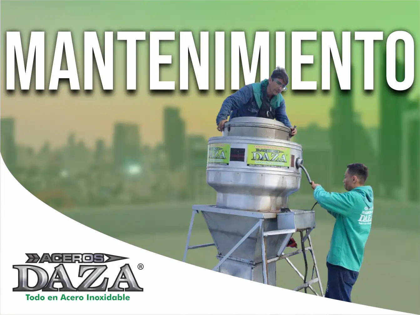 Equipo de mantenimiento en acero inoxidable